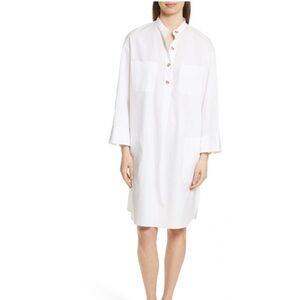 Gorgeous long Vince White Shirt Dress 100% cotton EUC
